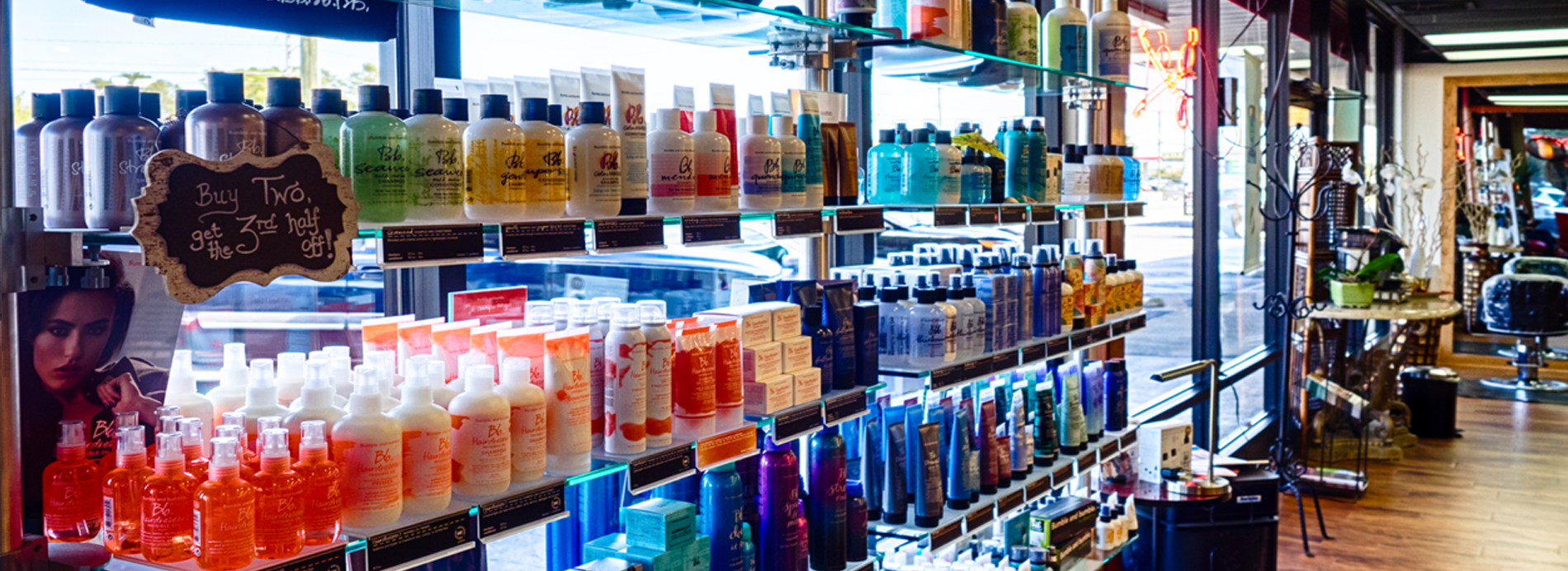 Products that are available in the salon